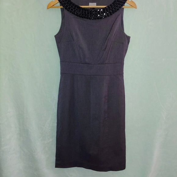 EUC H&M Beaded Neck Sheath Dress - Picture 1 of 6